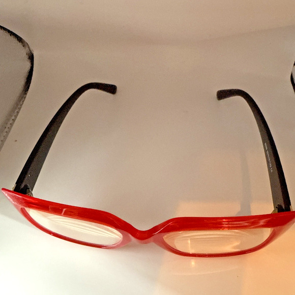 Unbranded Oversized Eyeglass‎ Frames 53-19-143 Red Clear Large Retro Frames Only - Picture 3 of 13